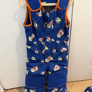 Kids Blue Snow Bib Overalls